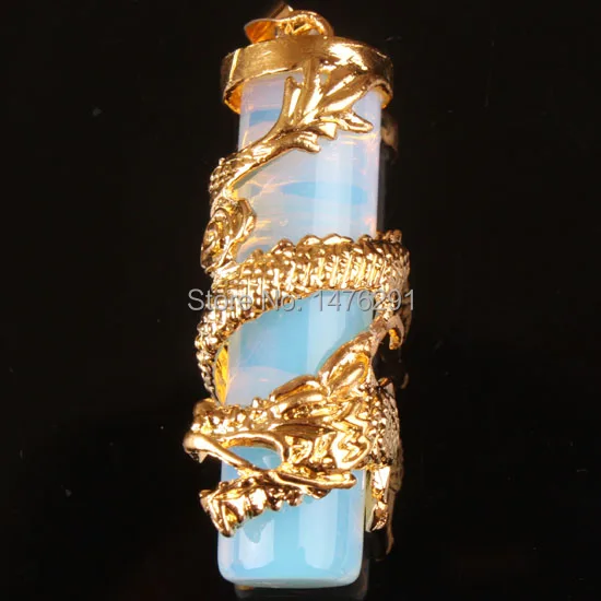 Новинка 40x15 мм опалитовый Дракон колонна бисер маятниковая Подвеска 1 шт.|pendulum