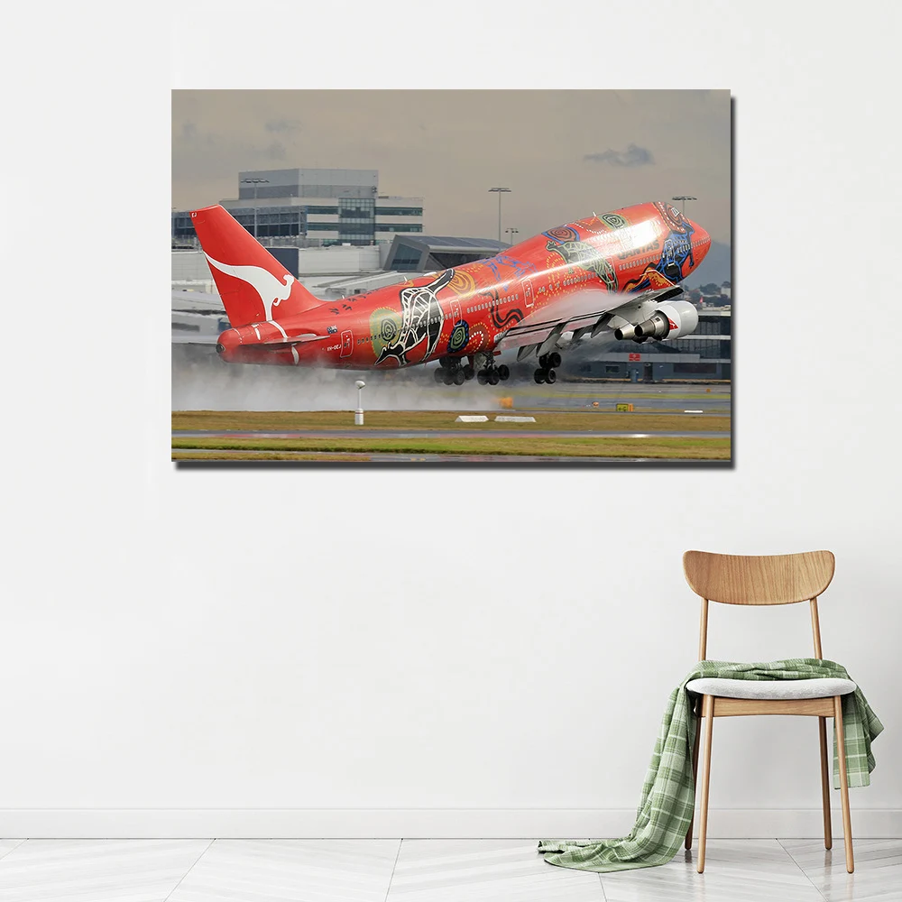 Boeing 747 плакат аэроплан холст картина настенные художественные картины печать для