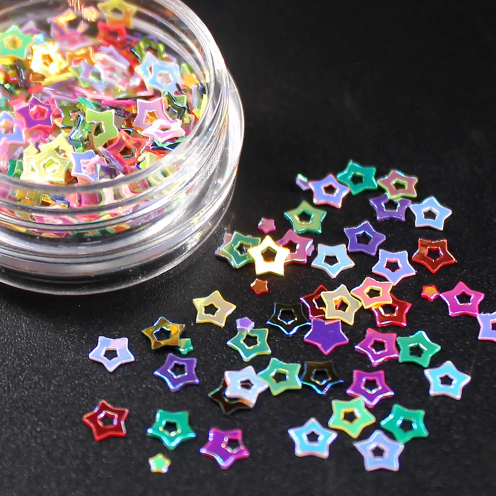 Красочные Блестки для ногтей 3d набор пудры дизайн своими руками Украшение модные