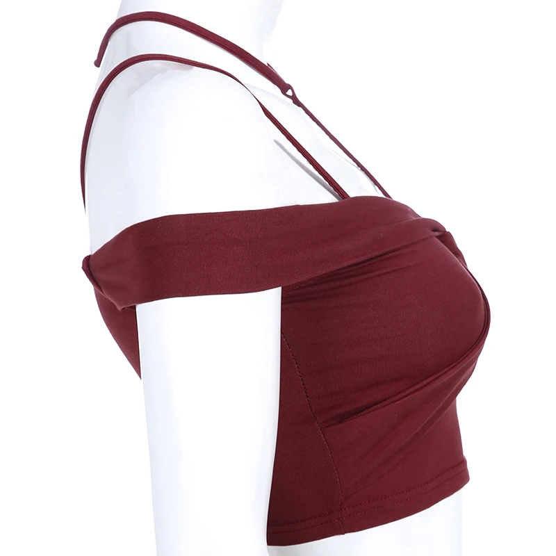 Weekeep Для женщин укороченные Bodycon блузки с открытой спиной Лето High Street Топ Холтер Для женщин трикотажные Модный жакет