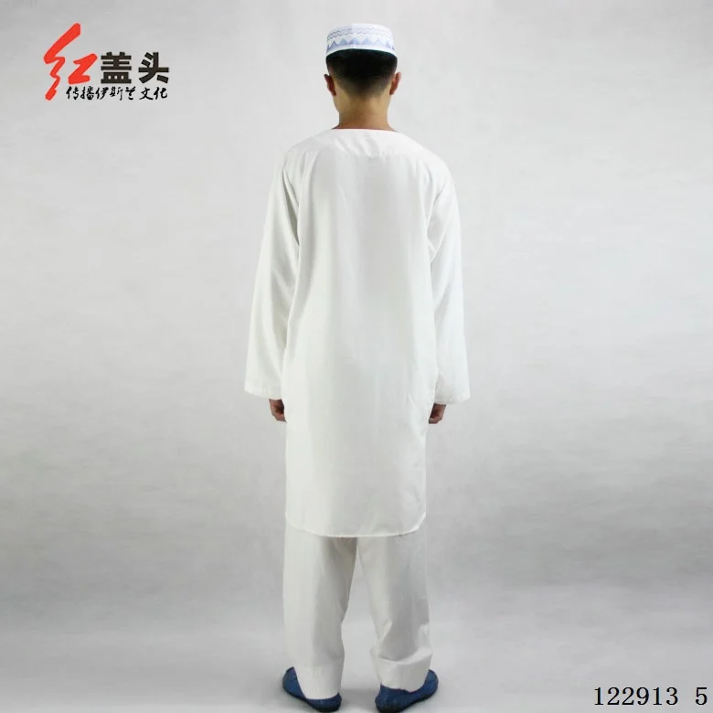 Лето 2016 thobe мусульманская одежда для мужчин хлопок и лен вышивка Т-образным