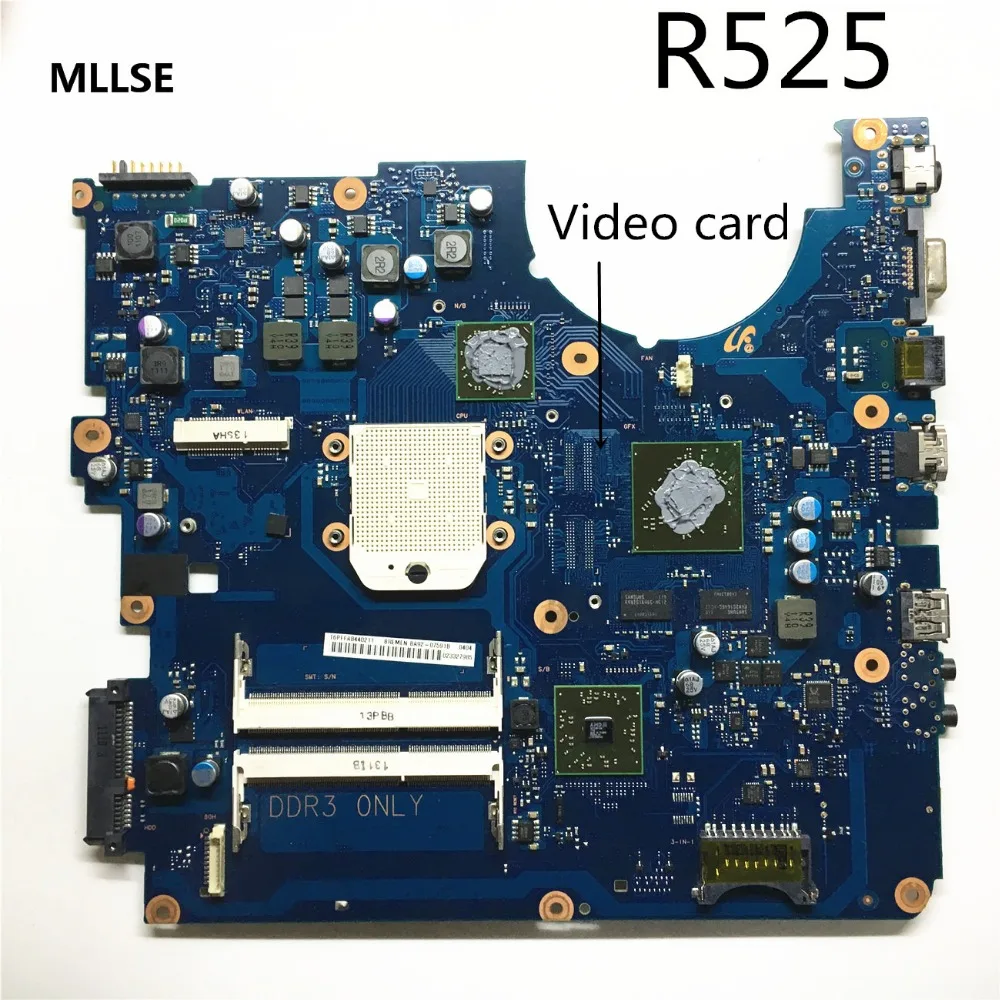 MLLSE для samsung NP-R525 R525 материнская плата BA92-06013B BA92-06013A материнская плата HD5470 512MB DDR2 тестирование