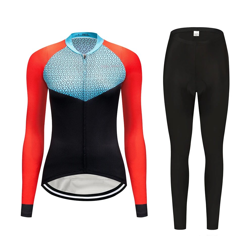 Women Winter Thermal Fleece Bike Clothing Suit Cycling Jersey Bib Pants Set Mountain Clothes Kit MTB Maillot Dress Uniform | Спорт и