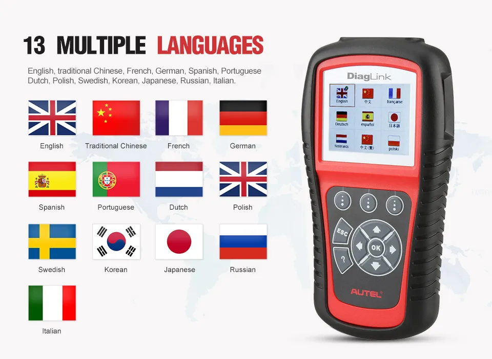 Autel Diaglink OBD2 EOBD автоматический диагностический инструмент OLS EPB ABS масло все системы сканер код ридер же функция как autel MD802