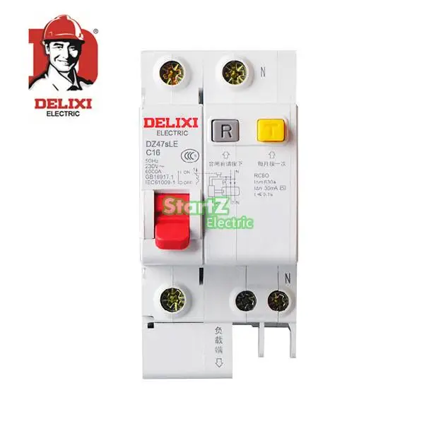Автоматический выключатель 16A 1P + N RCBO RCD DE47LE DELIXI|rcd circuit breaker|circuit breakercircuit breaker 1p 16a |
