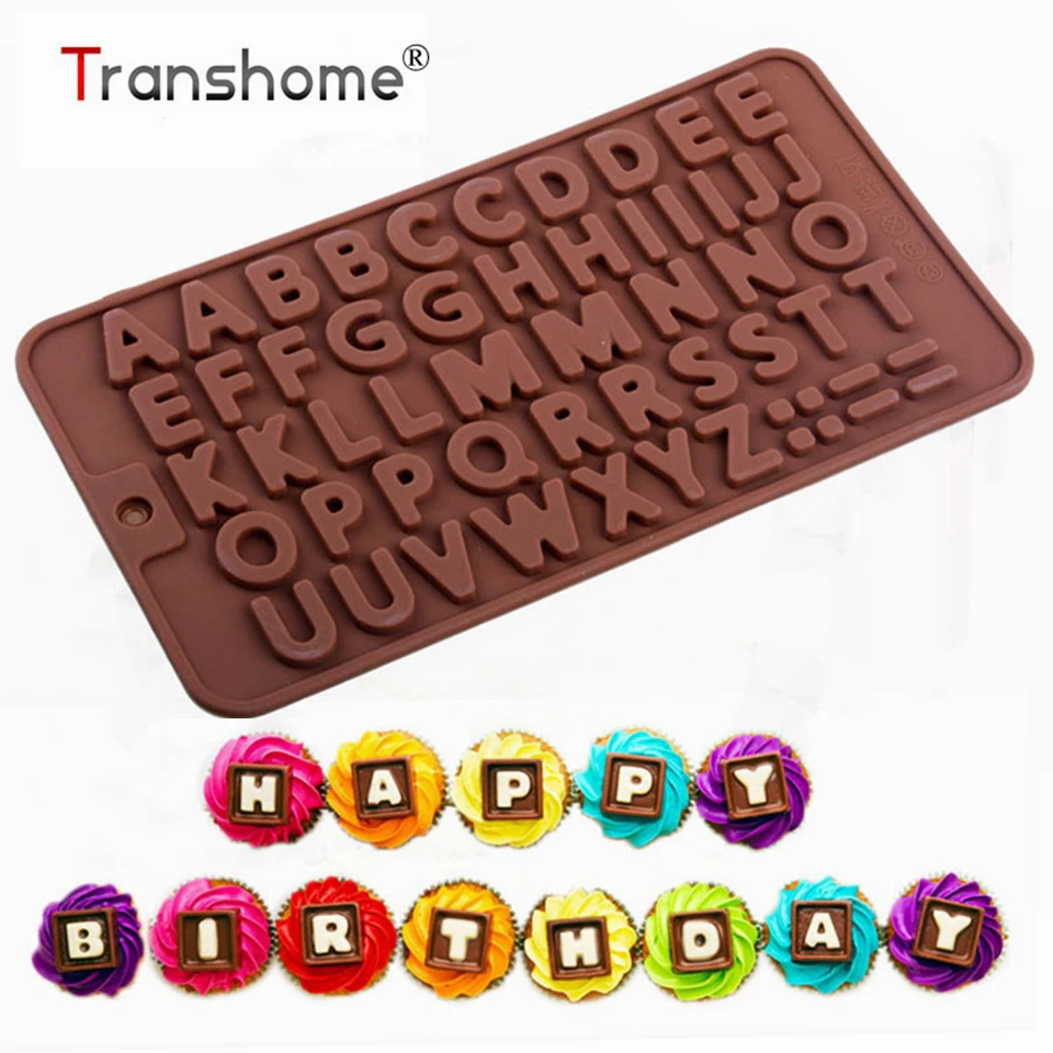 Transhome форма для шоколада буквы Английский алфавит силикон 3D формы помадки