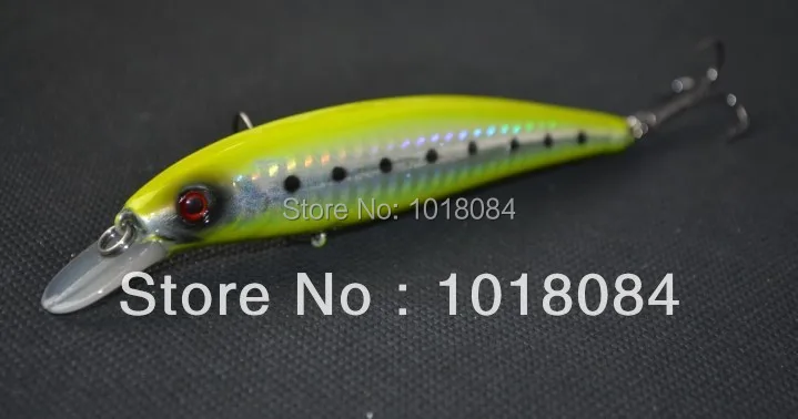 Бесплатная доставка Лазерная 6 шт./лот Желтый назад Гольян Рыбалки приманки