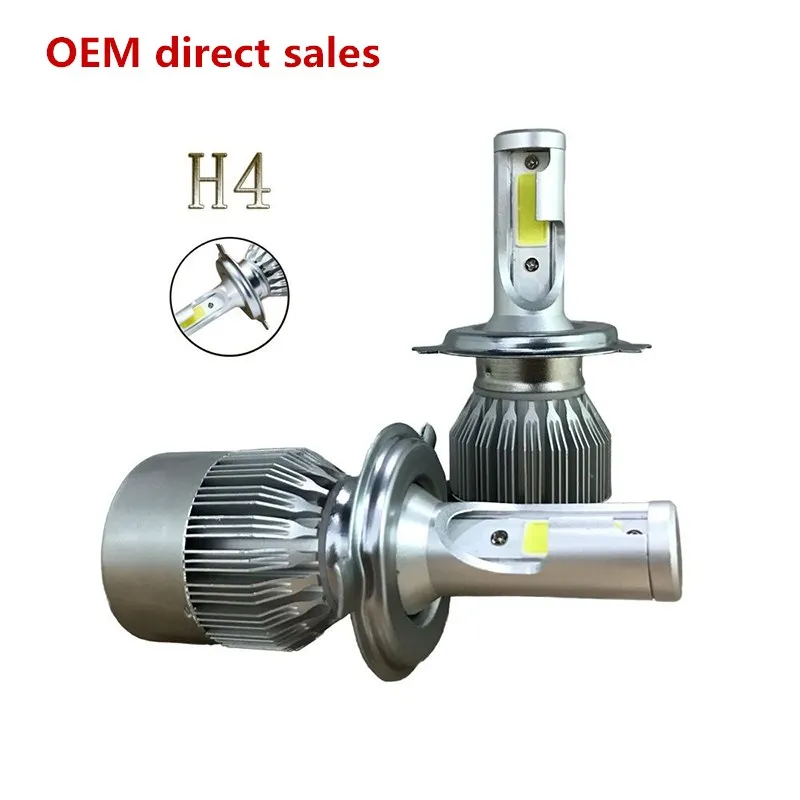 2x C6 H7 светодиодная Автомобильная фара H4 LED H1 H11 72 Вт противотуманная 12В 24В