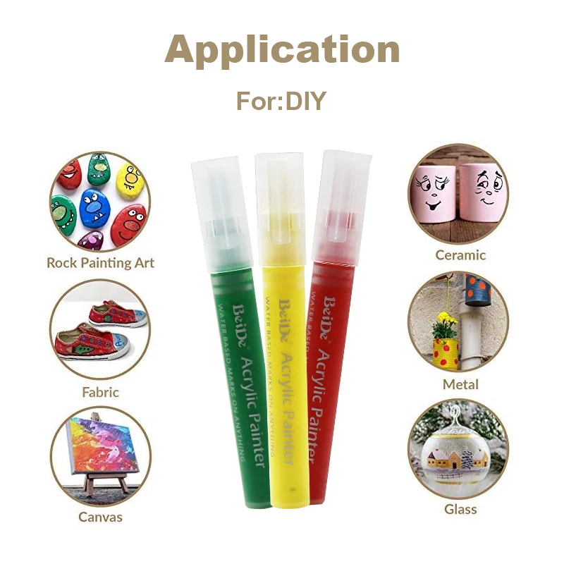 56 цветов акриловые маркеры для рисования набор бумаги стекла металла дерева