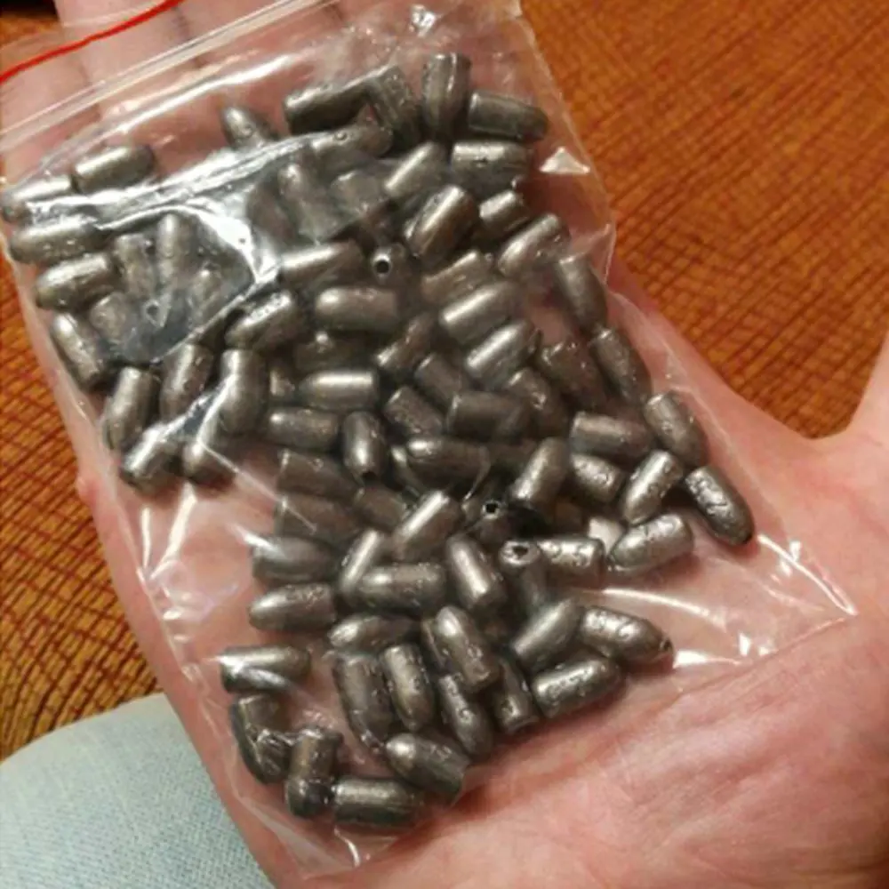 THKFISH 100 шт 2 5g 10 мм свинцовые грузила для рыбалки грузило высокое качество