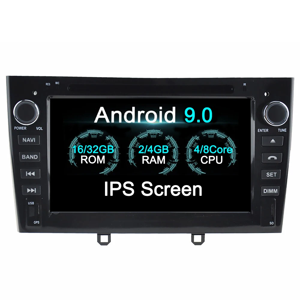 Автомобильный DVD плеер Android 9 0 восемь ядер DSP GPS Navi для Peugeot 308 308SW 408 аудио радио