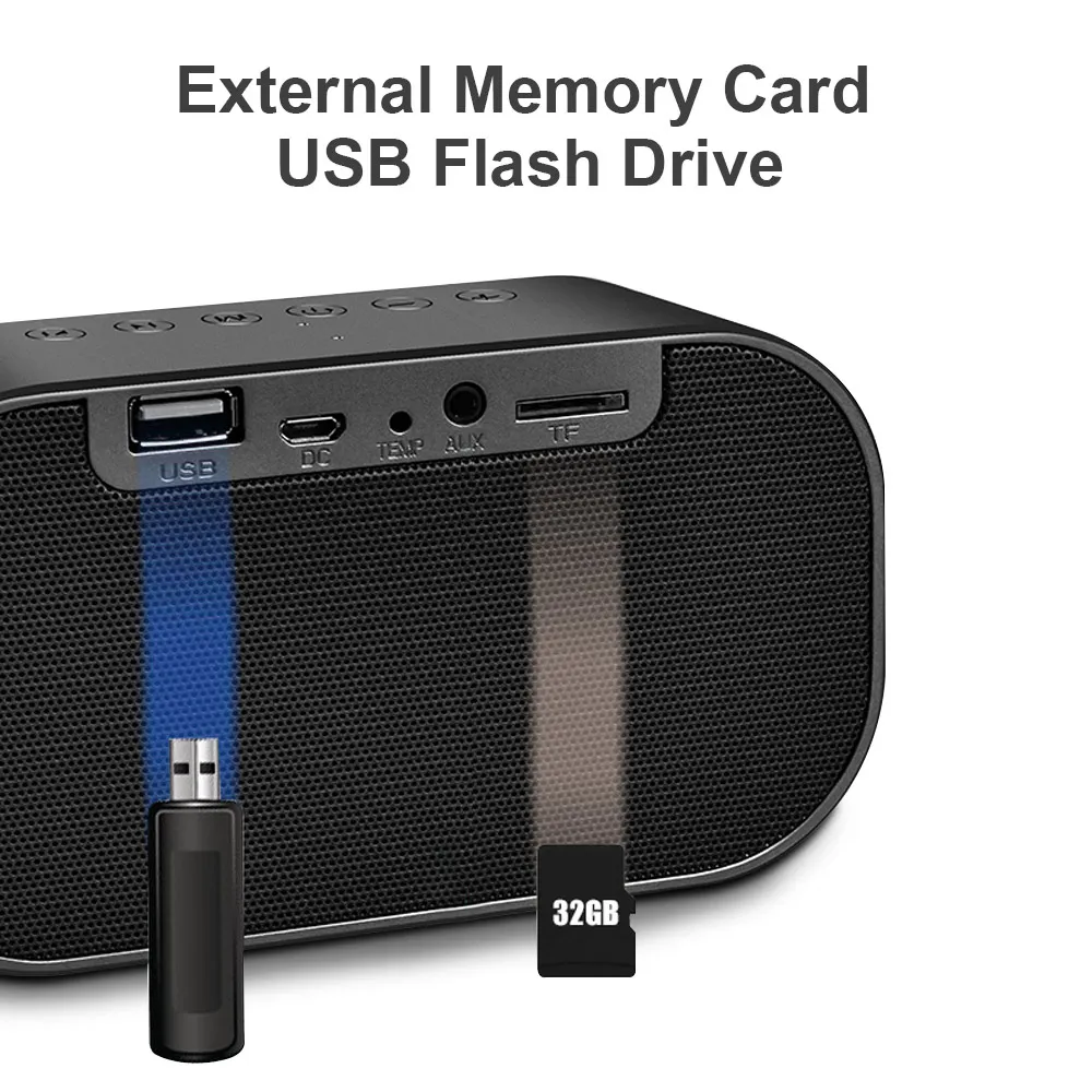 Портативные bluetooth колонки с fm радио для телефона мини водонепроницаемые