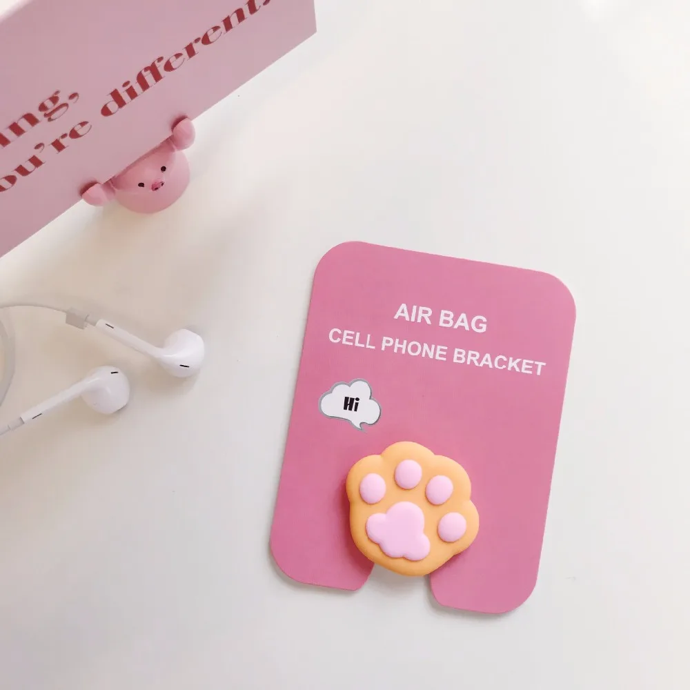 100pcs wholesale kt cat Universal Mobile Bracket Cute Airbag Phone Expanding Stand Stitch mouse cat cartoon Finger Holder