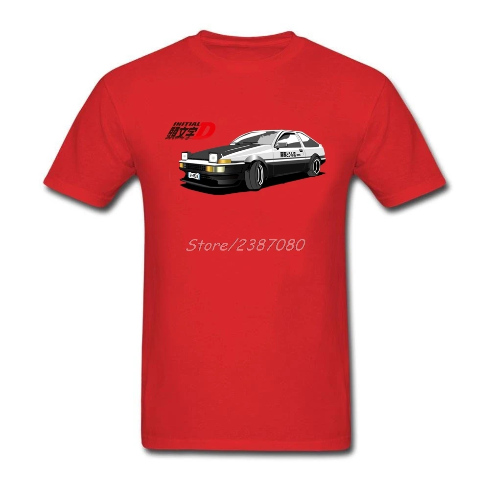 Initial D AE86 Футболка с принтом Автомобиль футболка короткими рукавами на заказ