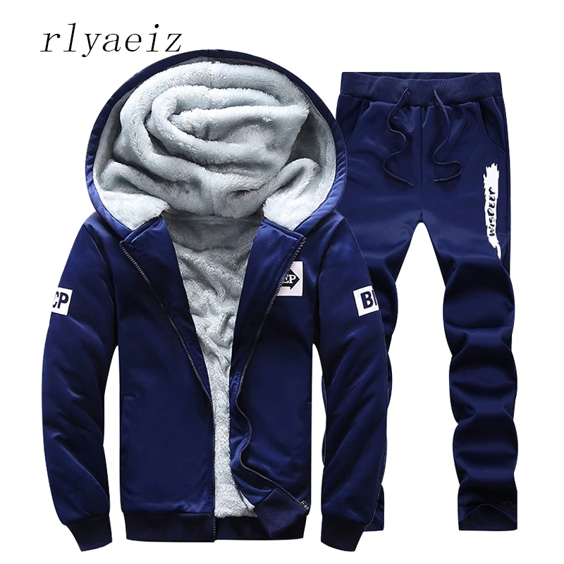 RLYAEIZ повседневные спортивные костюмы для мужчин спортивная одежда 2017 зимний