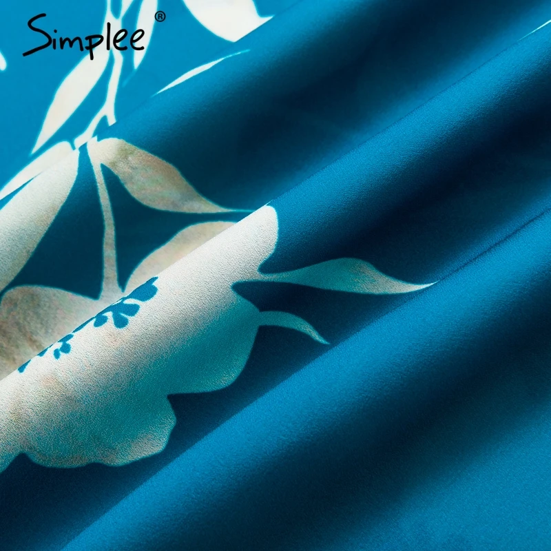 Simplee Boho цветочным принтом платье макси женские пикантные v шеи обернуть длинное с