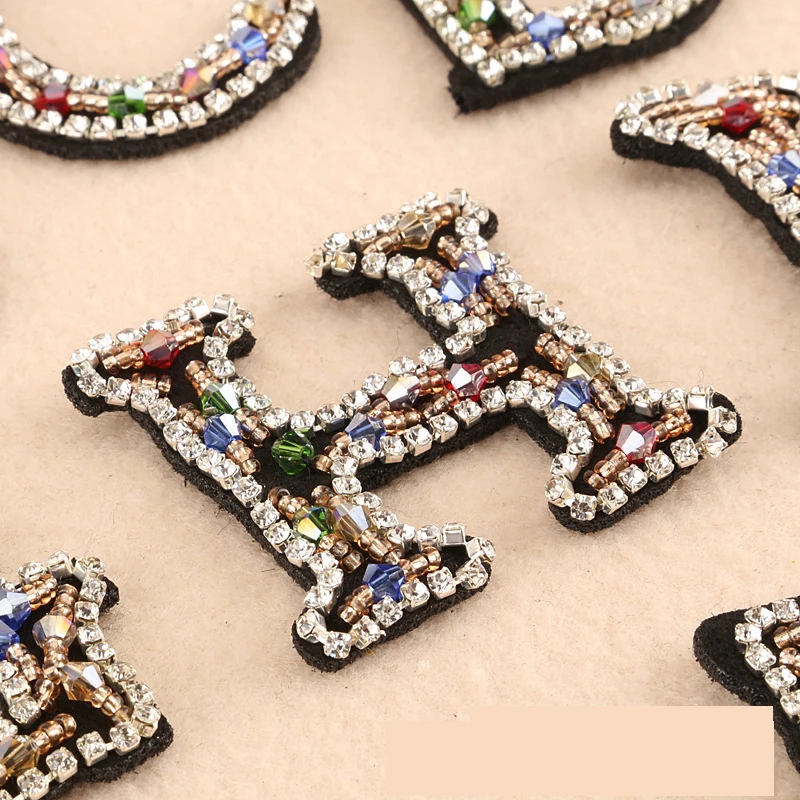 1 шт. Стразы с буквами английского алфавита нашивка вышитым утюгом для одежды
