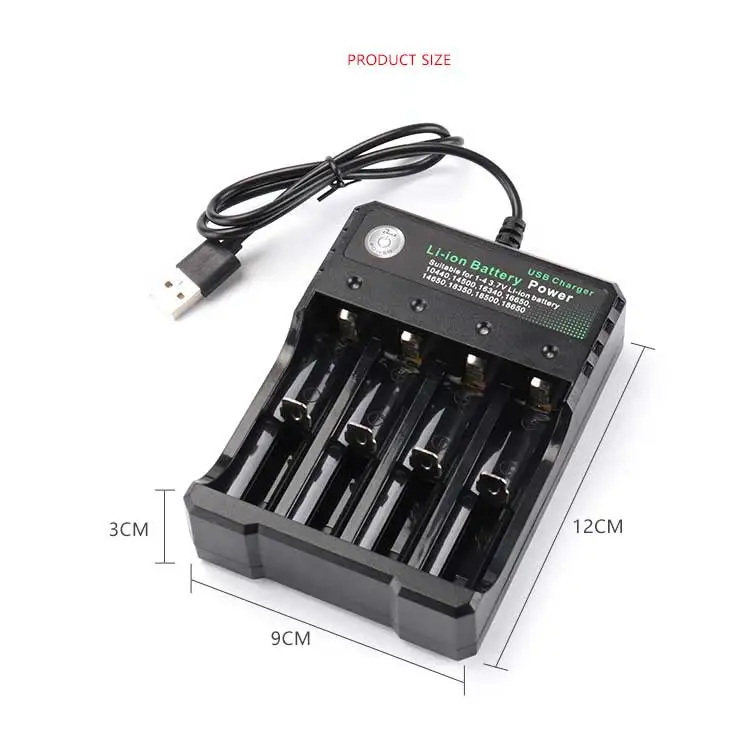 USB 18650 Батарея Зарядное устройство черные 4 слота AC 110V 220V двойной для QI