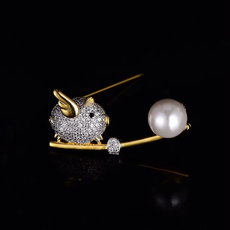 Женская Брошь из серебра 925 пробы с жемчугом|snowflake brooch|pin jewelrybrooch pins |