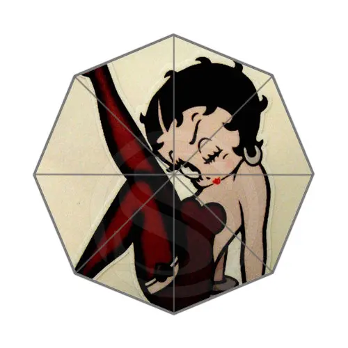 Горячая на заказ Betty Boop Лучший милый, симпатичный дизайн Портативный Модный стильный полезный Складной Зонтик Хороший Подарок Идея - Цвет: Прозрачный