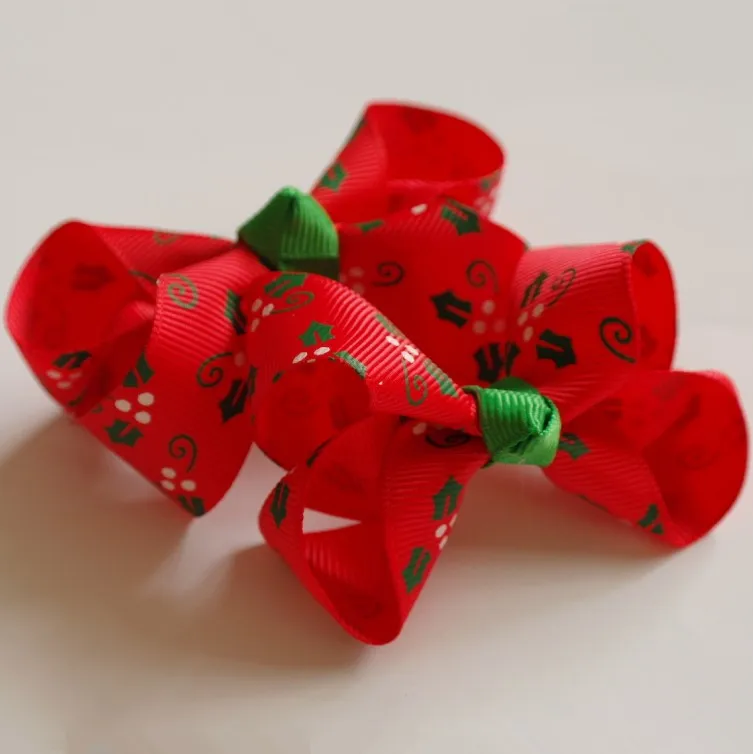Бесплатная доставка 50 шт. Рождественская скрученная лента бант для волос|hair