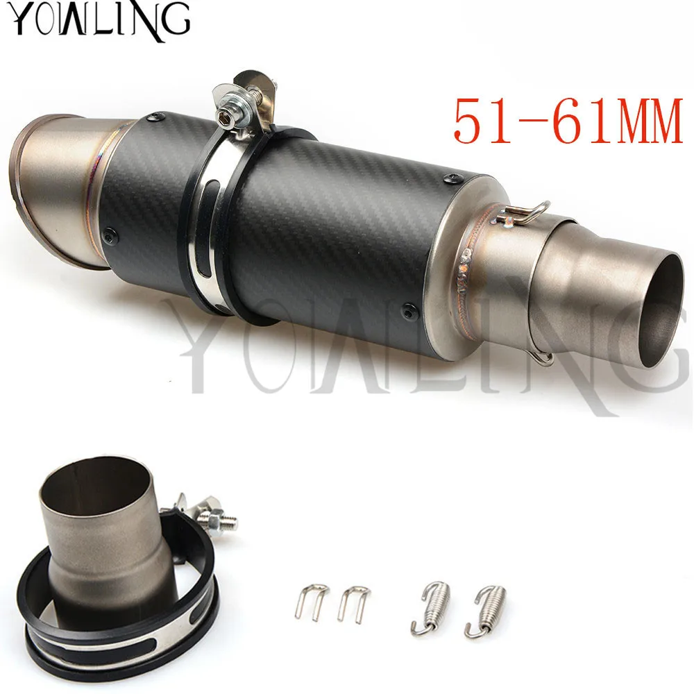 fit for 51mm-61mm Глушитель для мотоцикла, глушитель для мотоцикла, выхлопная труба для HONDA CB 599 CB 600 98-06 CBR 600 F2.F3. F4.F4i CB919 91-07 - Цвет: fit for 51mm-61mm