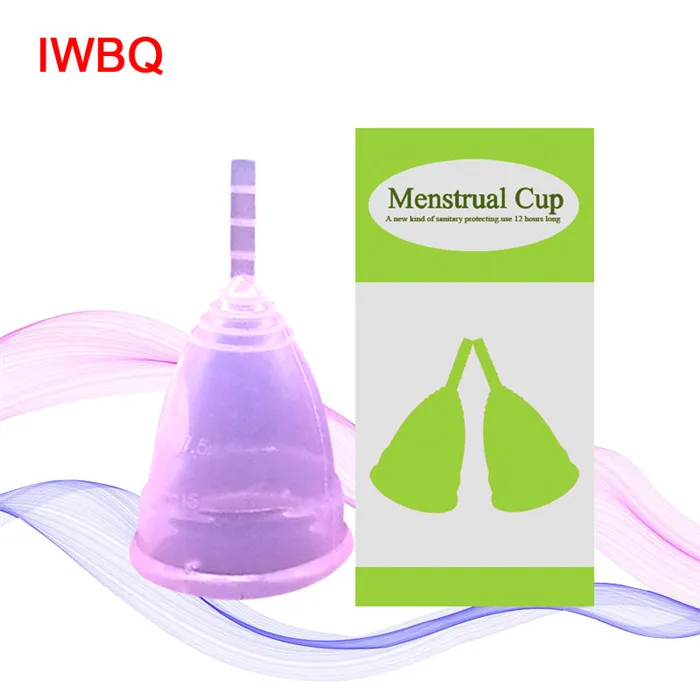 Purple IWBQ Красота и здоровье персональный уход за здоровьем товар для женской интимной гигиены менструальная чашка медицинская силиконовая менструальная чашка для женщин - Цвет: Purple