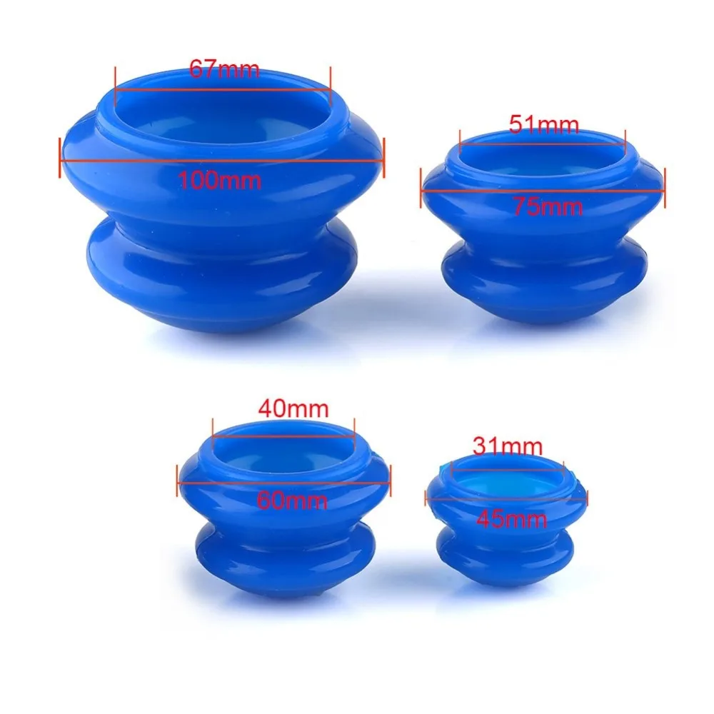 Набор из 4 китайская Акупунктура Cupping Силиконовый Массаж целлюлитная терапия качество