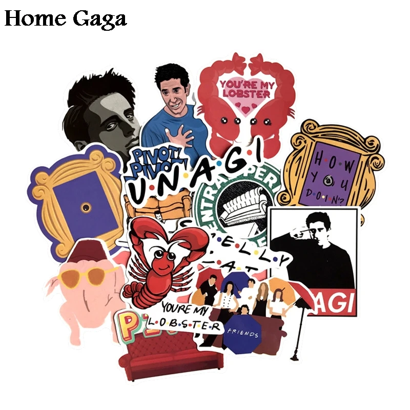 Homegaga 34 шт. друзья ТВ шоу вентиляторы подарок украшения Стикеры для DIY Скрапбукинг альбом багаж ноутбук телефон наклейка D1666