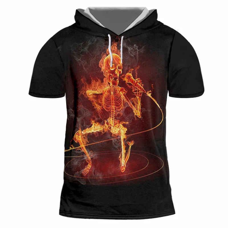 UJWI Мужская хипстерская футболка с капюшоном уличный стиль высокое качество 3D