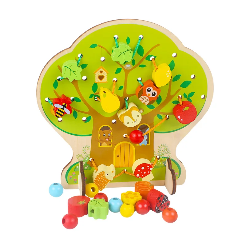 Яркие многофункциональные деревянные шарики Candywood Обучающие игрушки с фруктами