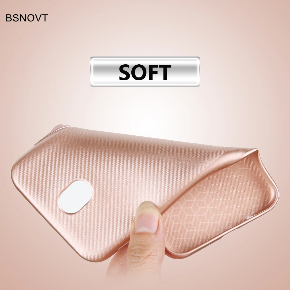 sFor Samsung Galaxy J3 2017 Case Soft Carbon fiber Slim TPU Phone For Cover J330 |