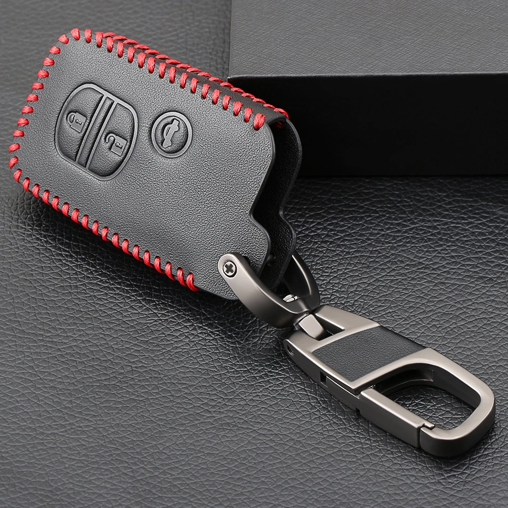 Кожаный Автомобильный Брелок для ключей чехол сумка 3 кнопки Toyota Prius Land Cruiser Avalon