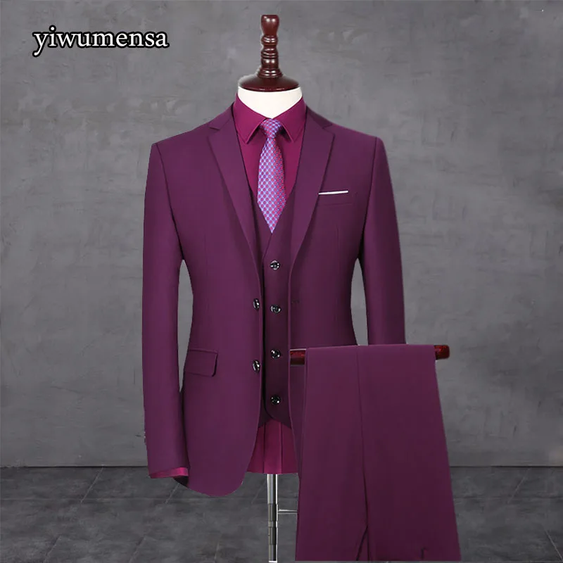 

Y527 costume homme mariage 2018 Suits & Blazer mens wedding suits 5 Color factory Custom made Fashsion mens suits with pants