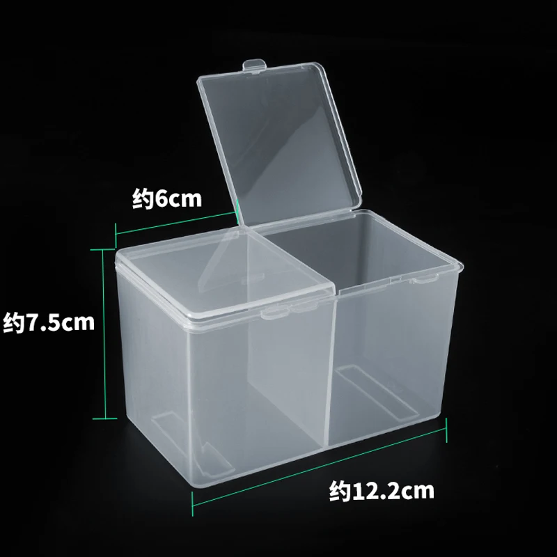 Microblading прозрачная коробка для хранения хлопковых листов с двойными сетками