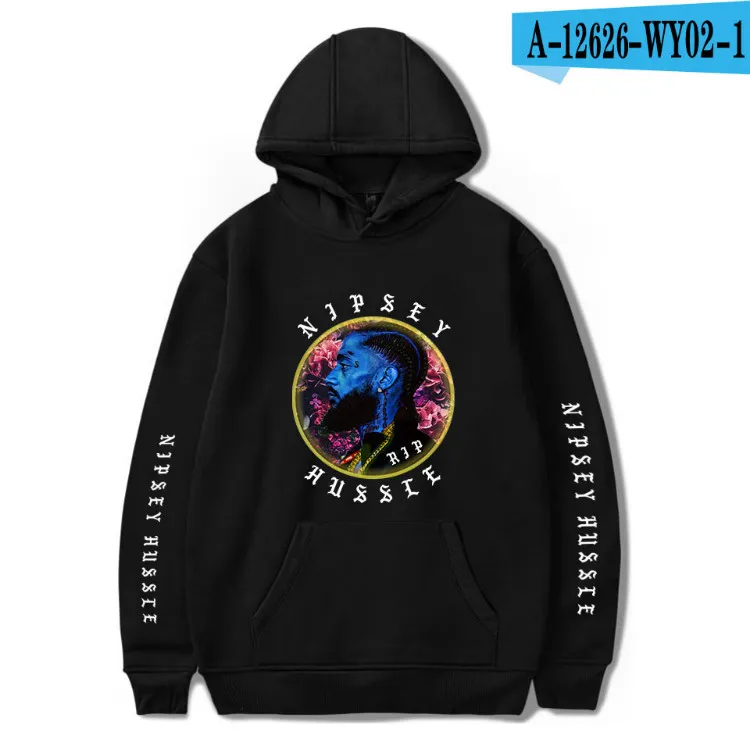 TJ Gar мужские футболки nipsey hussle толстовки женские/мужские с длинным рукавом модные толстовки с капюшоном с принтом горячая распродажа Повседневная Уличная одежда - Цвет: Черный
