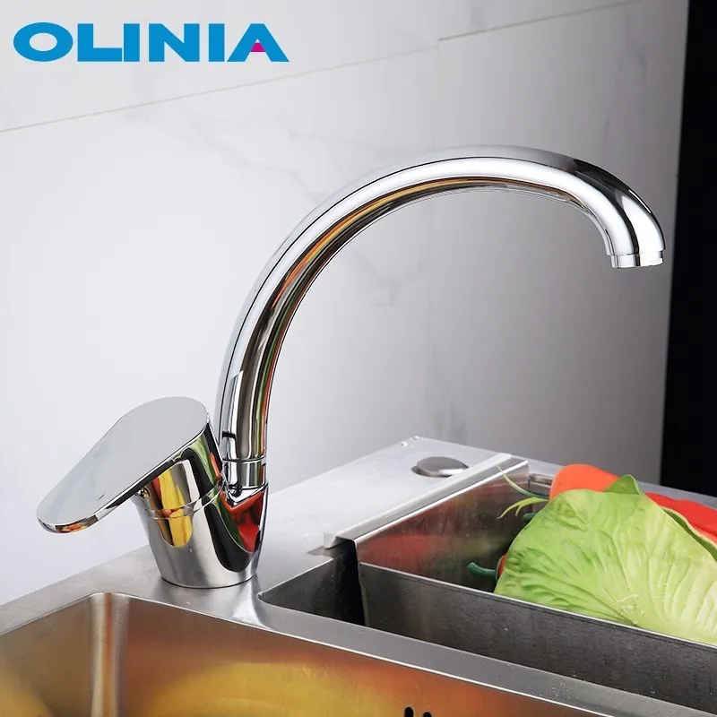 Olinia элегантный кран для раковины с одной ручкой хромированный полированный