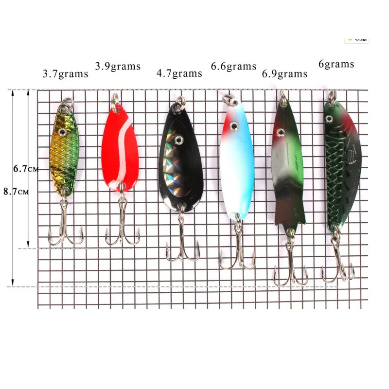 Рыболовная приманка 30 шт./лот Minnow/popper Spinner ложка металлическая искусственная iscas