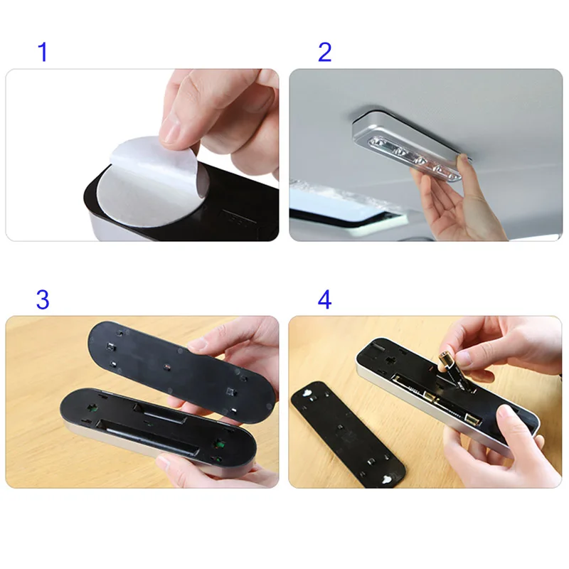 Светодиодный ночсветильник с клейкой наклейкой лампа для шкафа выдвижного ящика