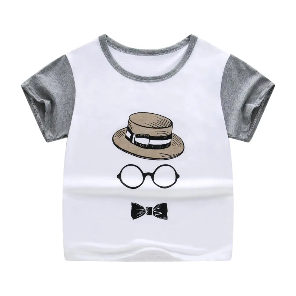 11 white hat Новинка года; летние детские топы; От 2 до 9 лет хлопковые футболки для мальчиков и девочек; Детские футболки с принтом кролика для мальчиков и девочек - Цвет: 11 white hat