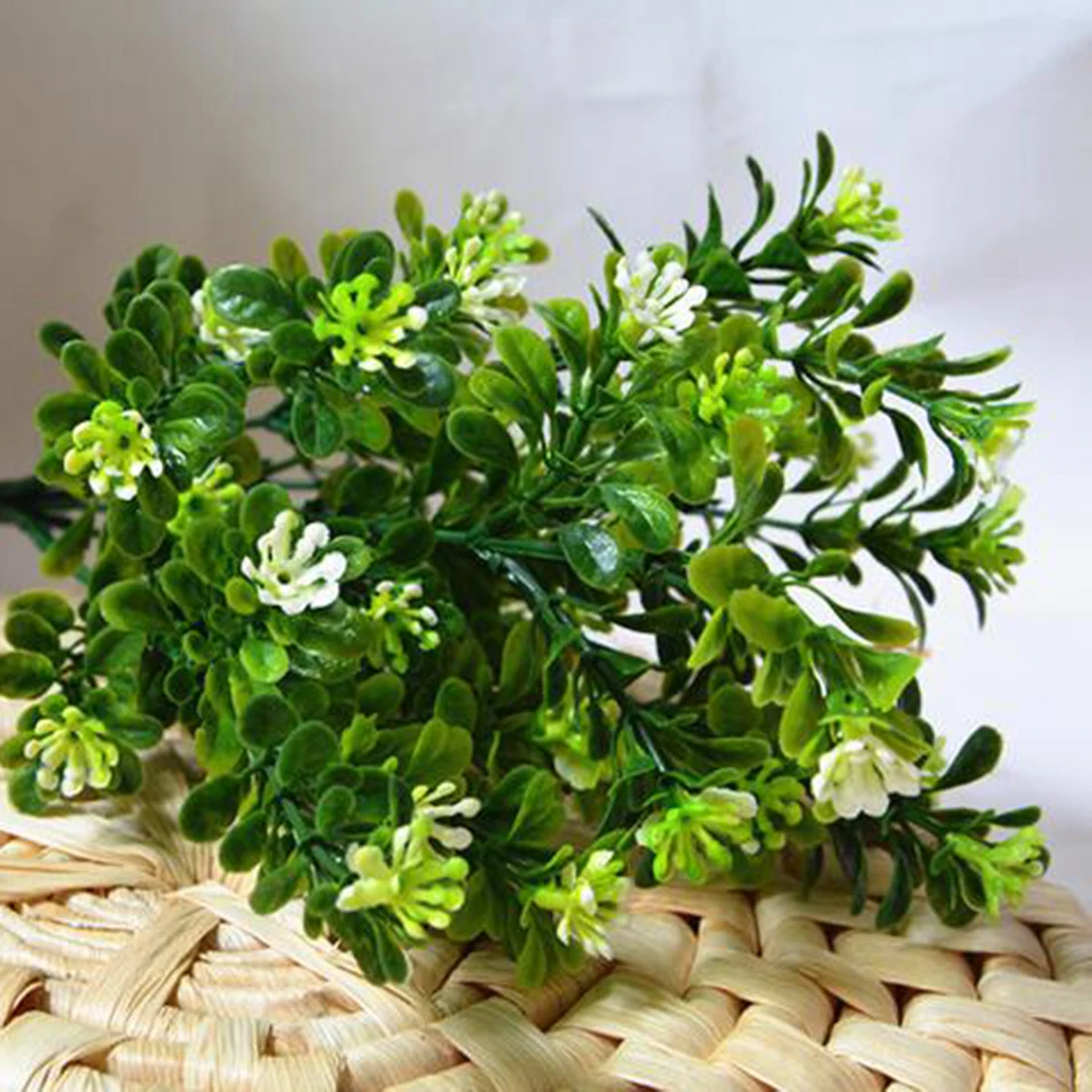 Лидер продаж 7 веток/букет 35 голов искусственные зеленые горшечные растения