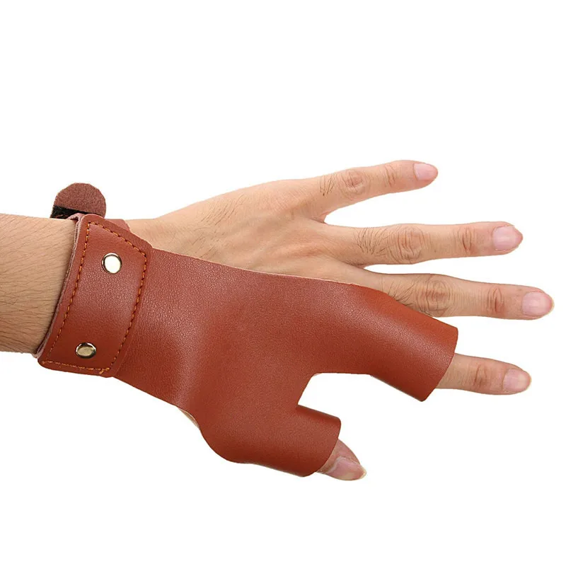1 шт. Стрельба Из Лука 2 Пальцев Кожа Коровы Hunring Лук Рука Защитника Съемки