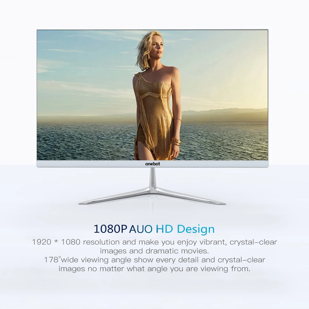 Onebot L2416 23," все-в-одном настольный компьютер двухъядерный G4400 120G SSD 4G DDR4 1920*1080 все-в-одном ПК для офисного бизнеса