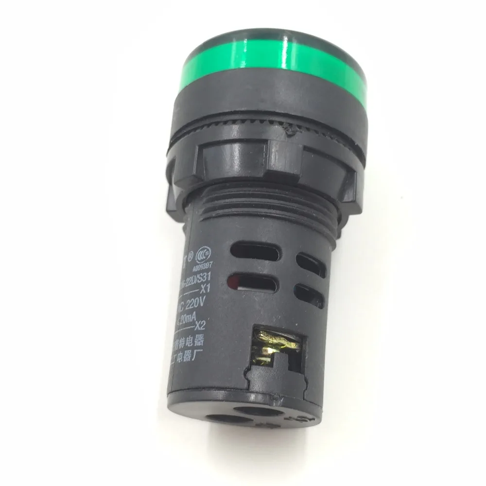 AD16 22D/S31 AC/DC 220 вольт зеленый свет светодиодный индикатор сигнальные лампы 20 мА|signal