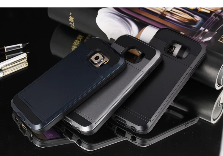 Для samsung Galaxy S6 S7 Edge S8 Plus Note 5 4 6 S 7 8 Plus X Гибридный армированный чехол с держателем карты полный защитный чехол для телефона оболочка