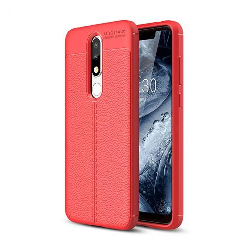 Red Чехлы для Nokia 5,1 Plus/X5, роскошная кожа, силикон, мягкий ТПУ, задняя крышка, аксессуар на Nokia5.1, Coque Fundas для Nokia 5 - Цвет: Red