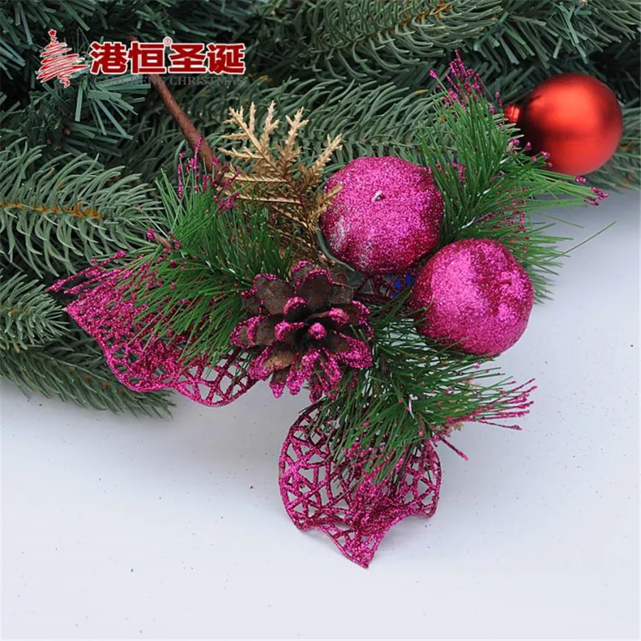 Рождественская елка украшения золотого и серебряного цвета сосновая шишка шар 23