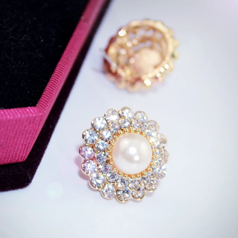 Новая мода прекрасная роза форме Для женщин хрустальные серьги украшения Новое