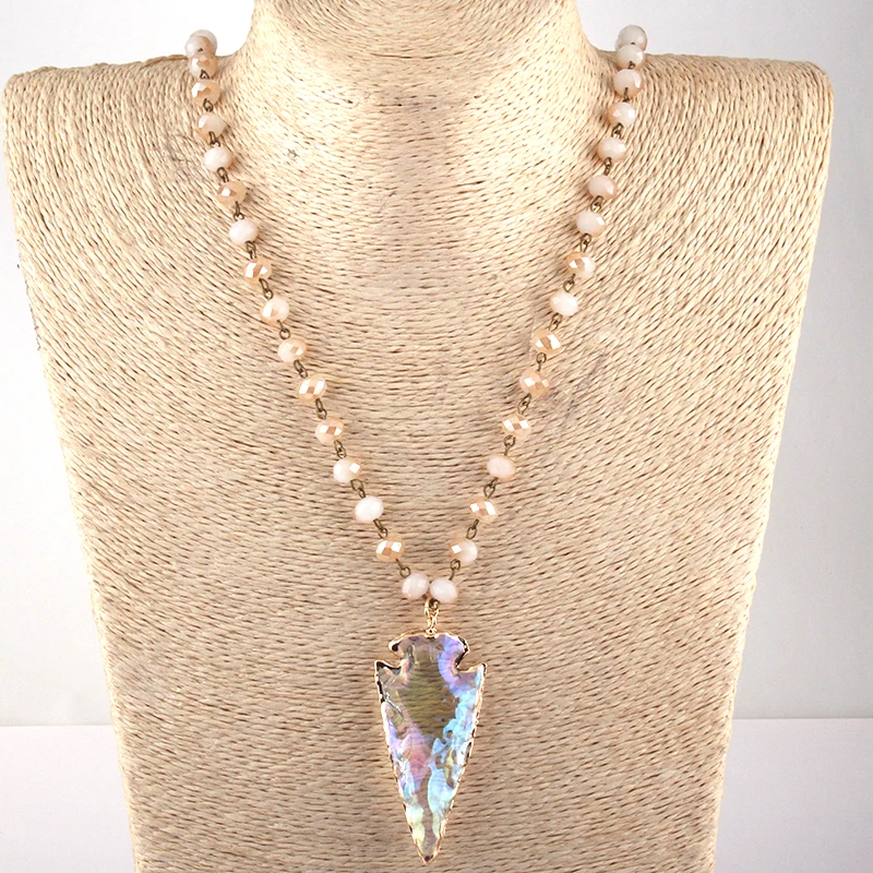 Moodpc модные богемные Ювелирные изделия стеклянная Хрустальная Цепочка с