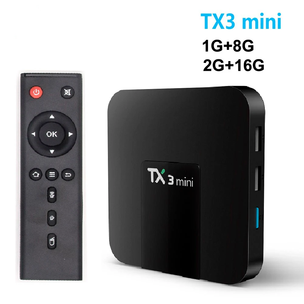 10 шт./лот TX3 Мини Android 7,1 телеприставка 2 Гб 16 Гб Amlogic S905W четырехъядерный DDR3 H.265 4K HD WiFi смарт медиаплеер 1 ГБ 8 ГБ